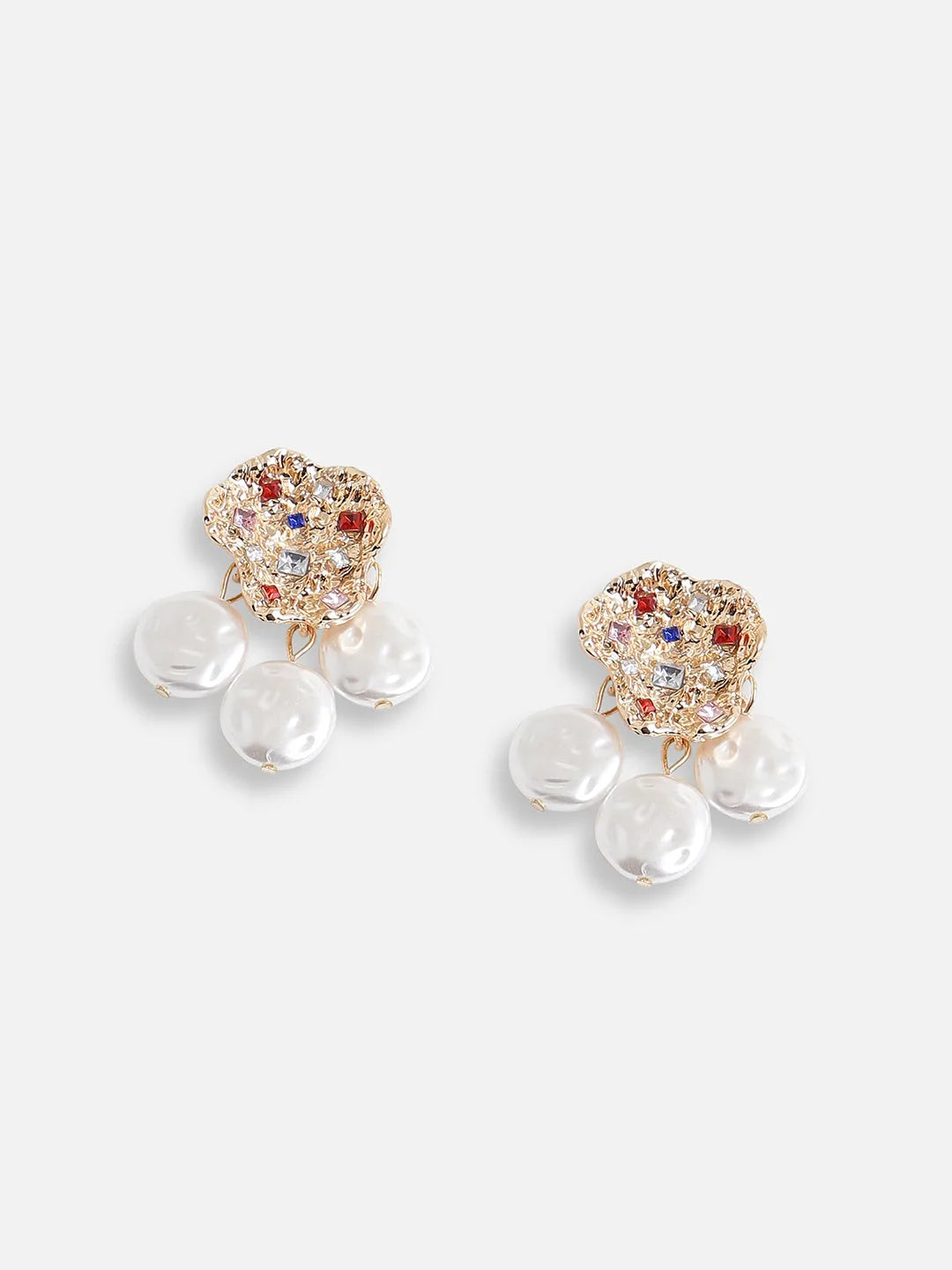 Silver Plated Pearls Party Drop Earring