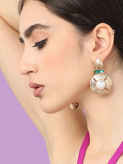 Gold Plated Designer Stone Party Drop Earring