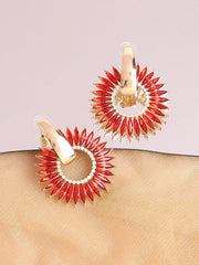 Gold Plated Designer Stone Party Drop Earring