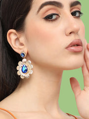 Gold Plated Designer Stone Party Drop Earring