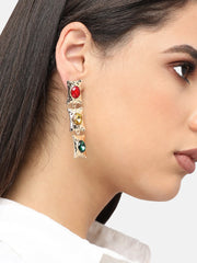 SOHI - Gold Plated Designer Stone Party Drop Earring