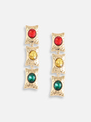 SOHI - Gold Plated Designer Stone Party Drop Earring