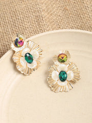 Gold Plated Designer Stone Party Drop Earring