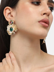 Gold Plated Designer Stone Party Drop Earring