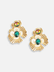 Gold Plated Designer Stone Party Drop Earring