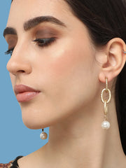 Gold Plated Pearls Casual Drop Earring