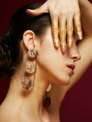 Gold Plated Designer Party Drop Earring For Women