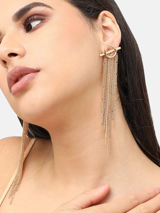 Gold Plated Designer Party Drop Earring