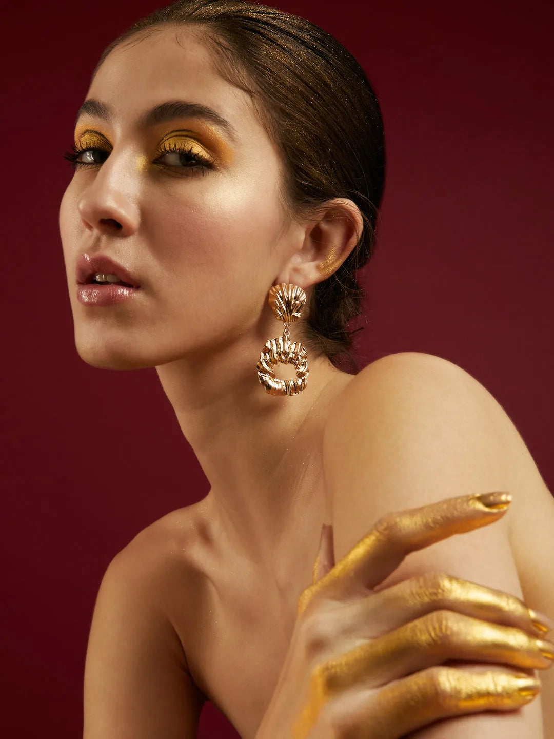 Gold Plated Designer Party Drop Earring