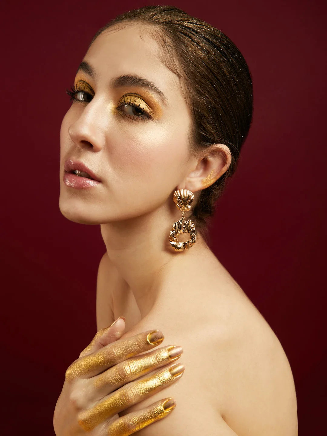 Gold Plated Designer Party Drop Earring