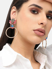 Gold Plated Designer Stone Party Drop Earring