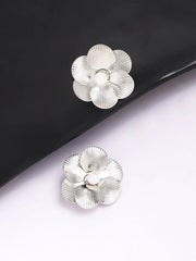 Silver Plated Pearls Casual Stud