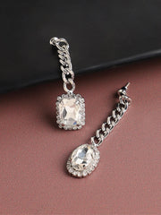 Silver Plated Designer Stone Party Drop Earring