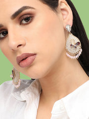 Gold Plated Designer Stone Party Drop Earring