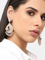 Gold Plated Designer Stone Party Drop Earring