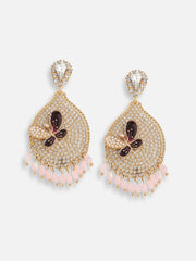 Gold Plated Designer Stone Party Drop Earring