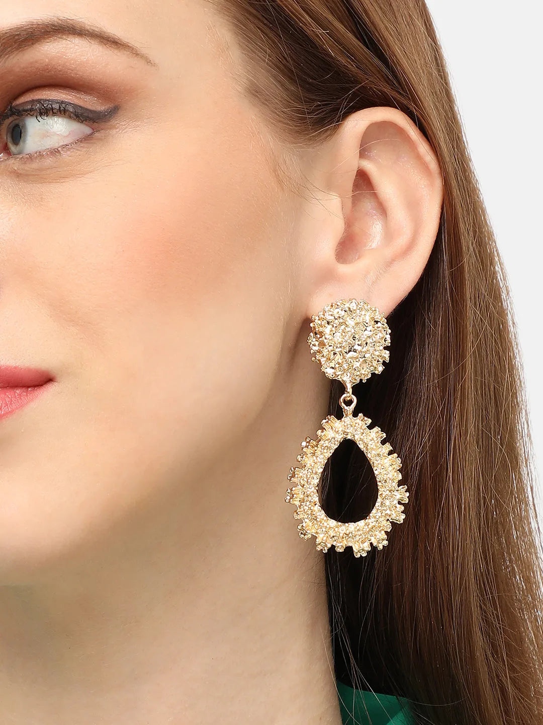 Gold Plated Party Designer Drop Earring