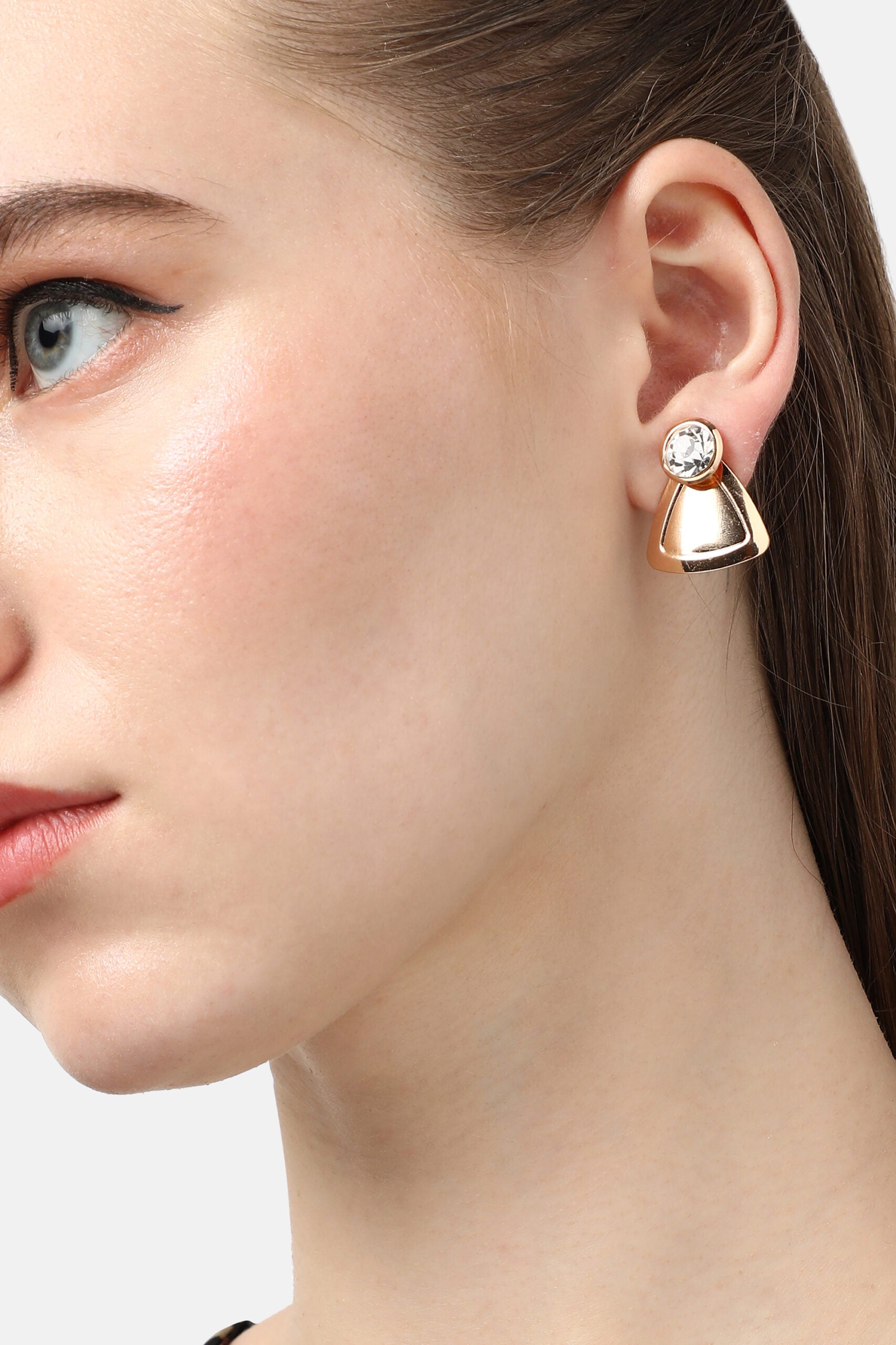 Gold Plated Designer Stone Party Drop Earring