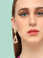 Gold Plated Party Designer Drop Earring