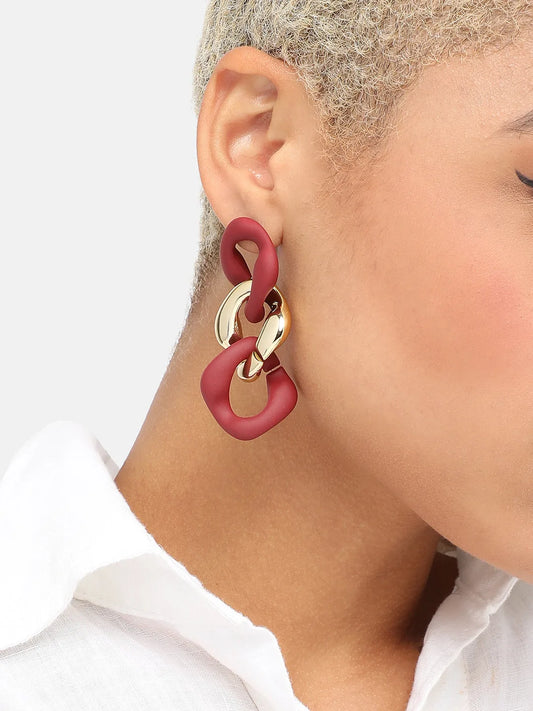 Gold Plated Party Designer Drop Earring