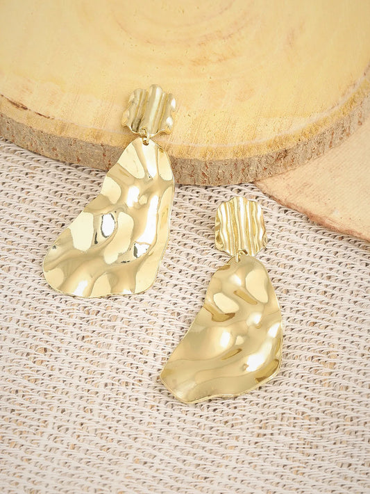 Gold Plated Party Designer Stone Drop Earring