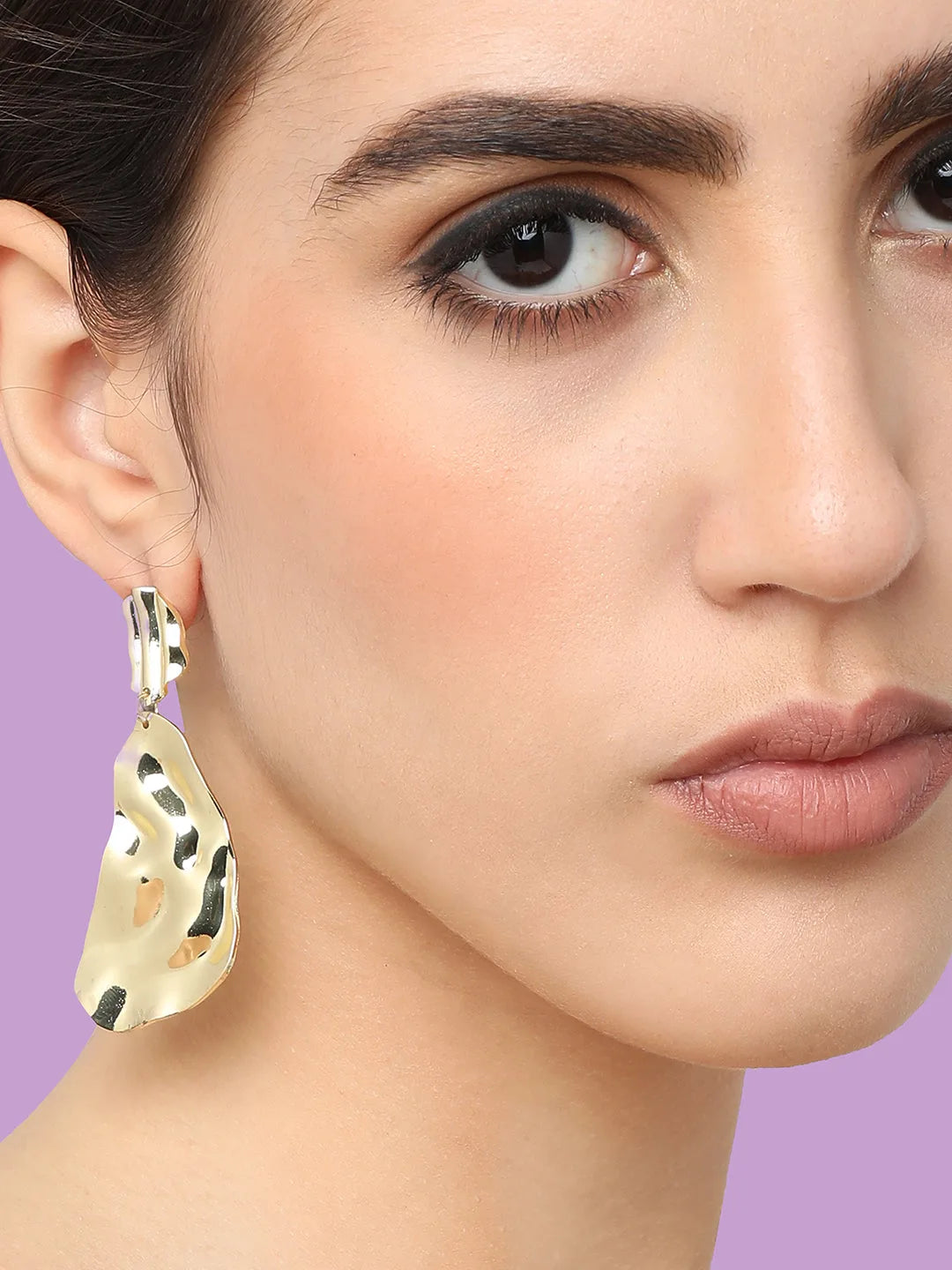 Gold Plated Party Designer Stone Drop Earring