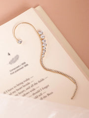 Gold Plated Rhinestones Party Ear Cuff