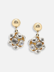 Gold Plated Party Designer Stone Drop Earring