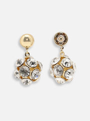 Gold Plated Party Designer Stone Drop Earring