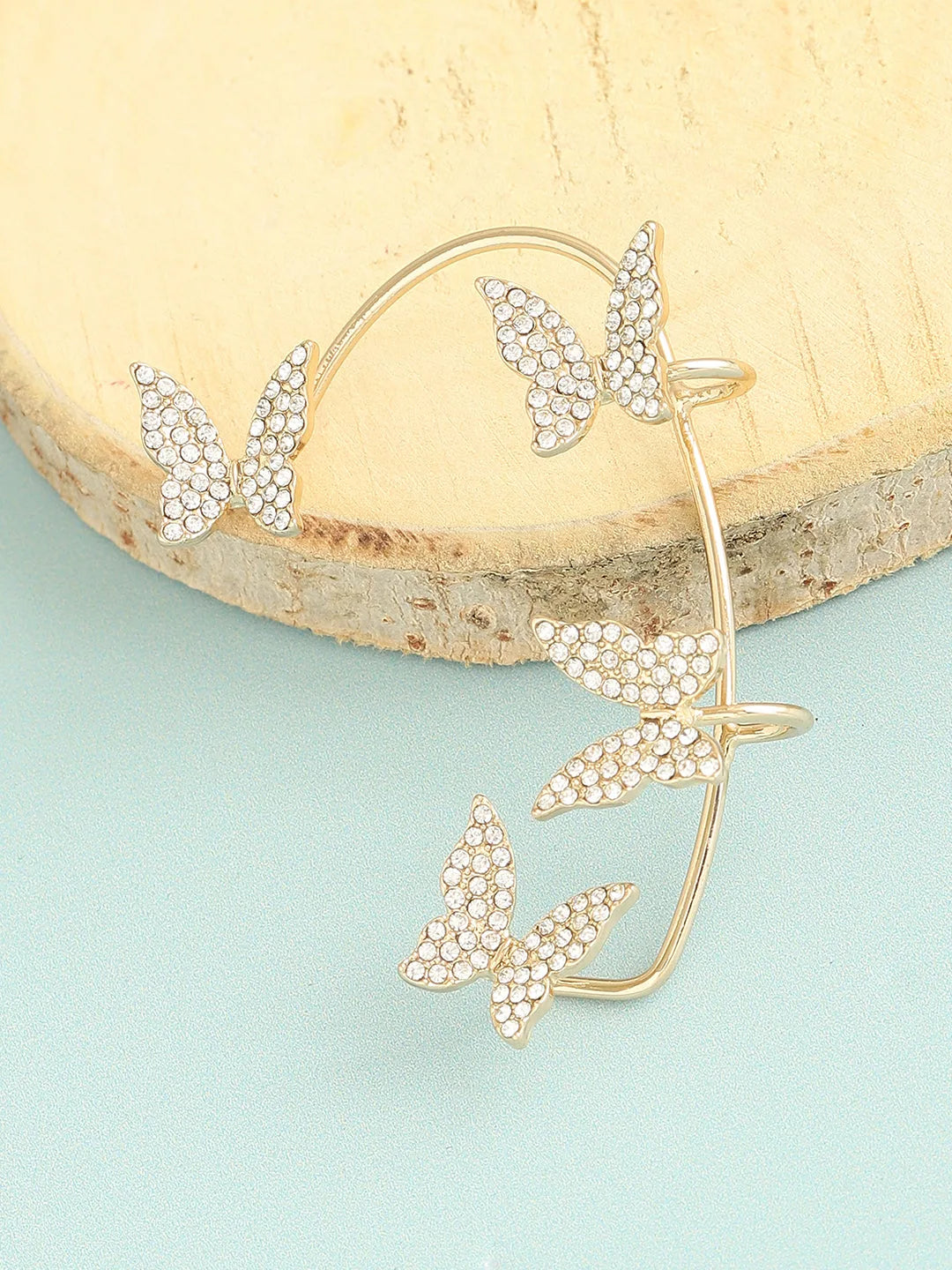 Gold Plated Party Designer Stone Ear Cuff