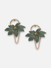 Gold Plated Party Designer Stone Drop Earring