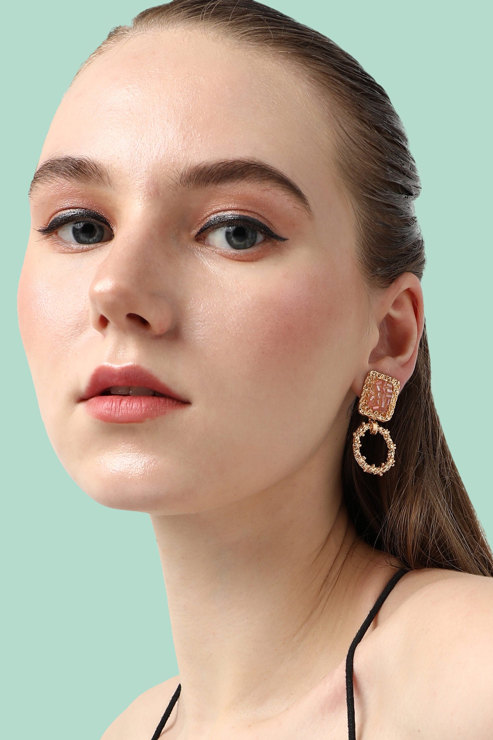 Gold Plated Designer Stone Party Drop Earring