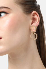 Gold Plated Designer Stone Party Drop Earring