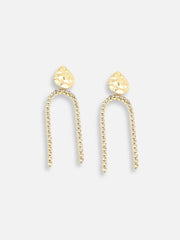 Gold Plated Party Designer Stone Drop Earring