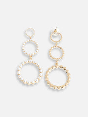 Gold Plated Party Designer Stone Drop Earring