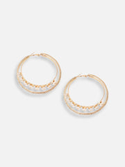 SOHI - Silver Plated Designer Stone Casual Hoop Earring For Women