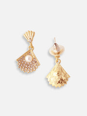 Gold Plated Pearls Party Drop Earring