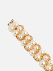 Gold Plated Pearls Party Necklace