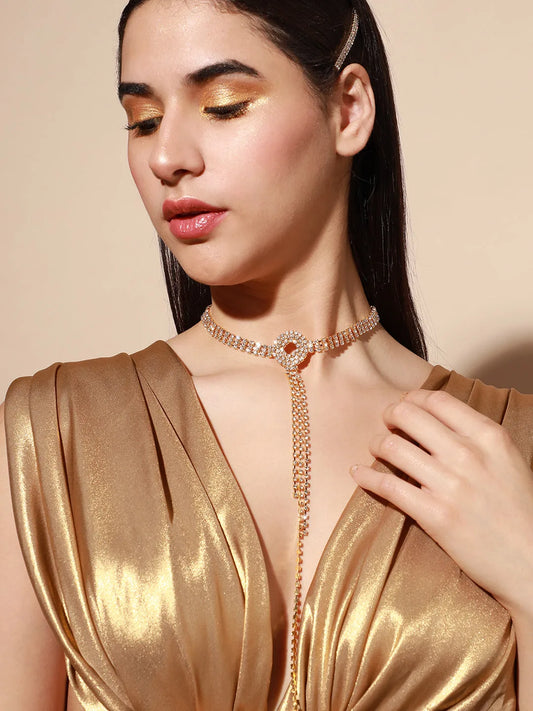 Gold Plated Designer Party Necklace