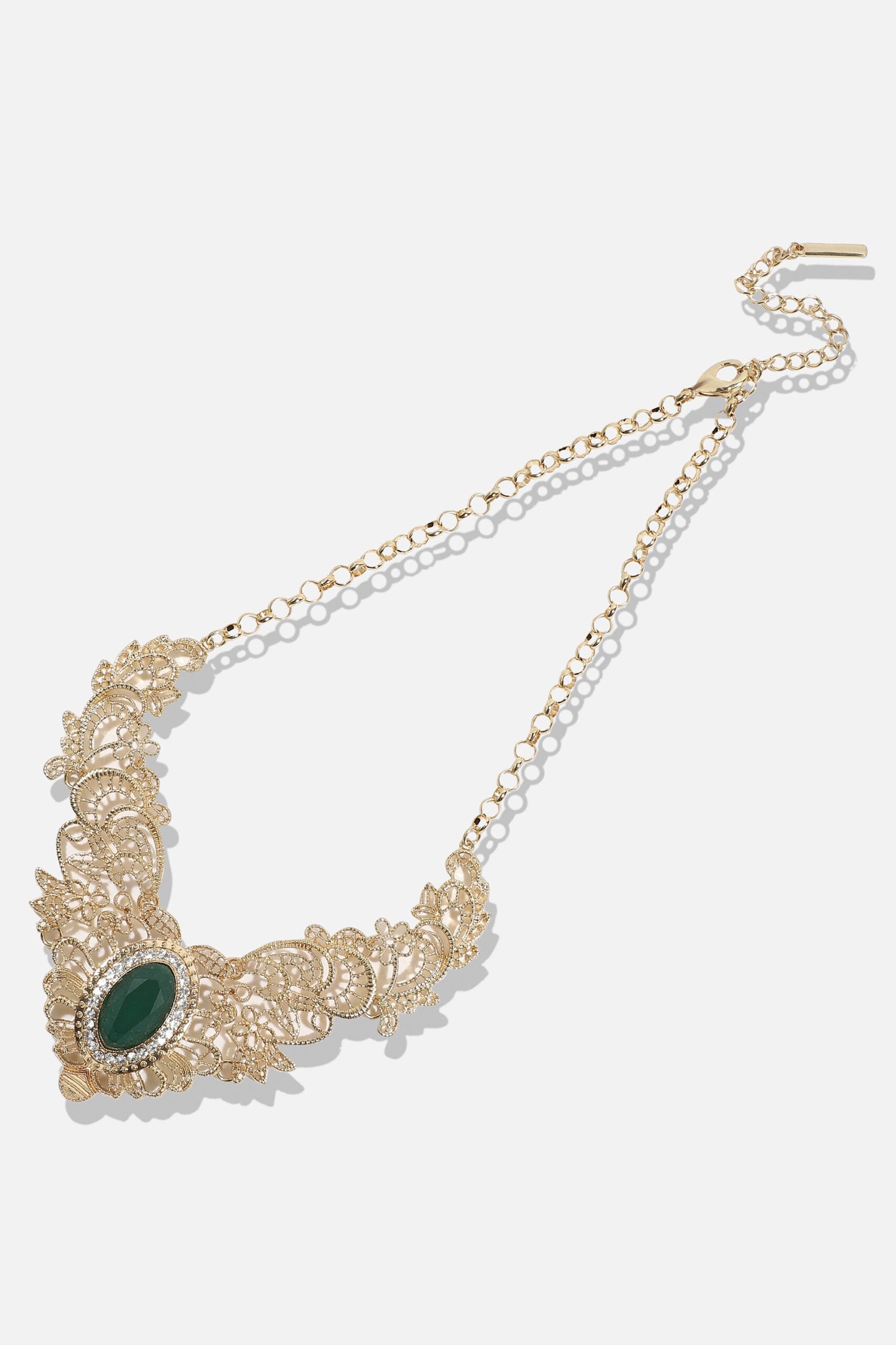 Gold Plated Designer Stone Party Necklace