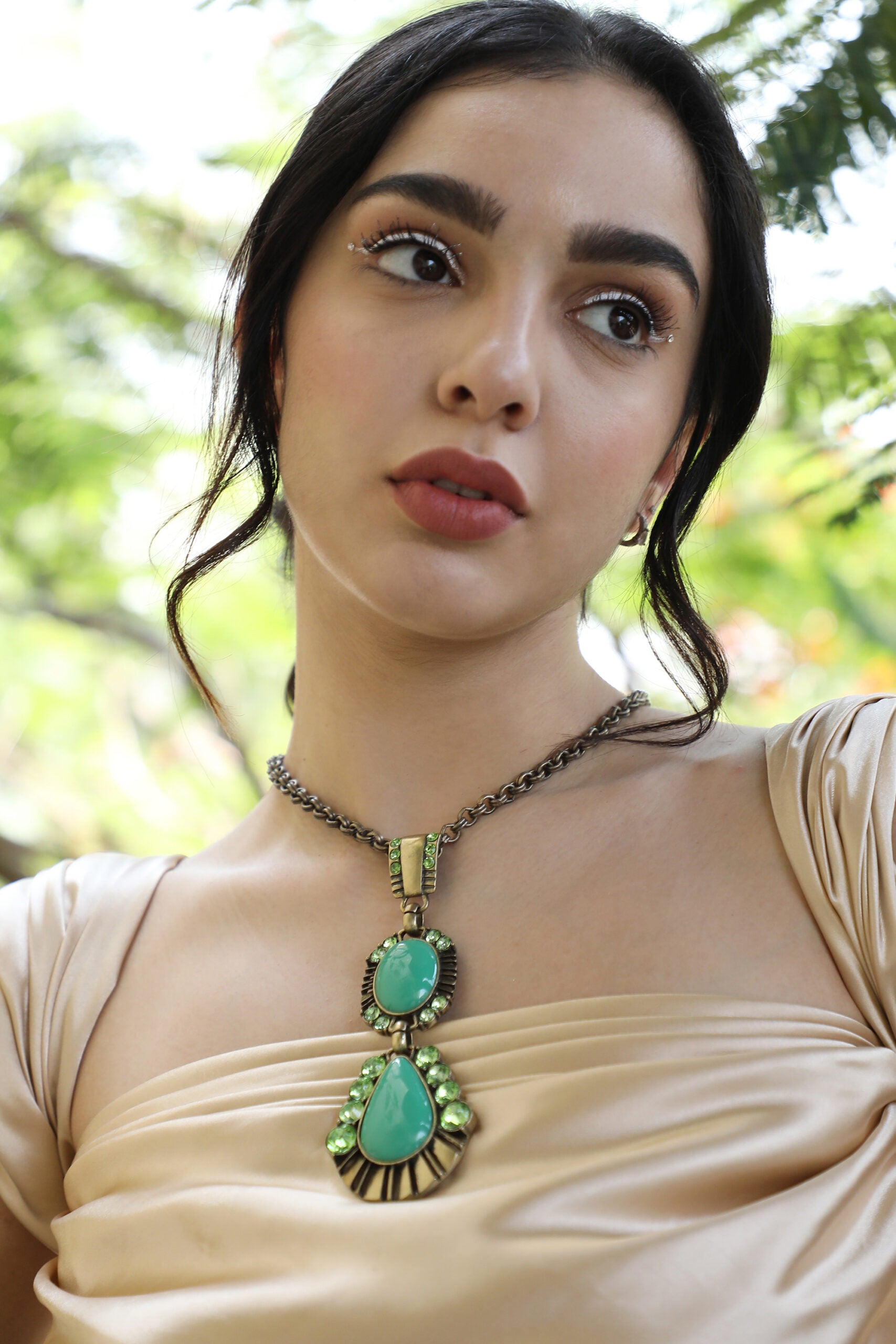 Gold Plated Designer Stone Party Necklace