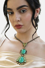 Gold Plated Designer Stone Party Necklace