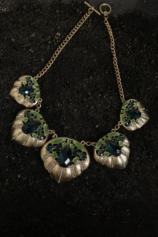 Gold Plated Designer Stone Party Necklace