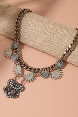 Gold Plated Designer Stone Party Necklace