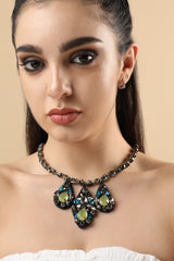 Gold Plated Designer Stone Party Necklace