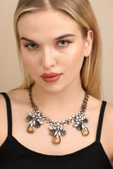 Gold Plated Designer Stone Party Necklace