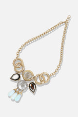 Gold Plated Designer Stone Party Necklace