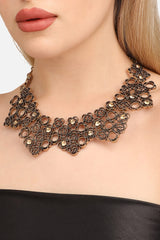 Gold Plated Designer Stone Party Necklace