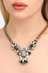 Gold Plated Designer Stone Party Necklace