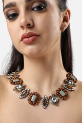 Gold Plated Designer Stone Party Necklace